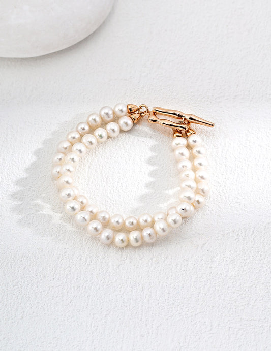 Time traveler｜s925 silver natural pearl bracelet