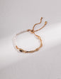 Tiger eye stone spliced design  adjustable length s925 silver bracelet