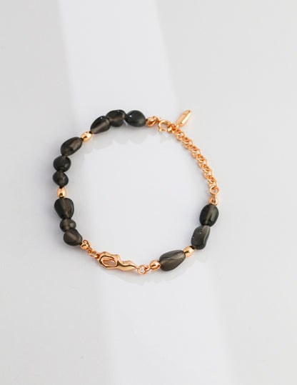 high- quality unique Irregular Energy tea crystals bracelet