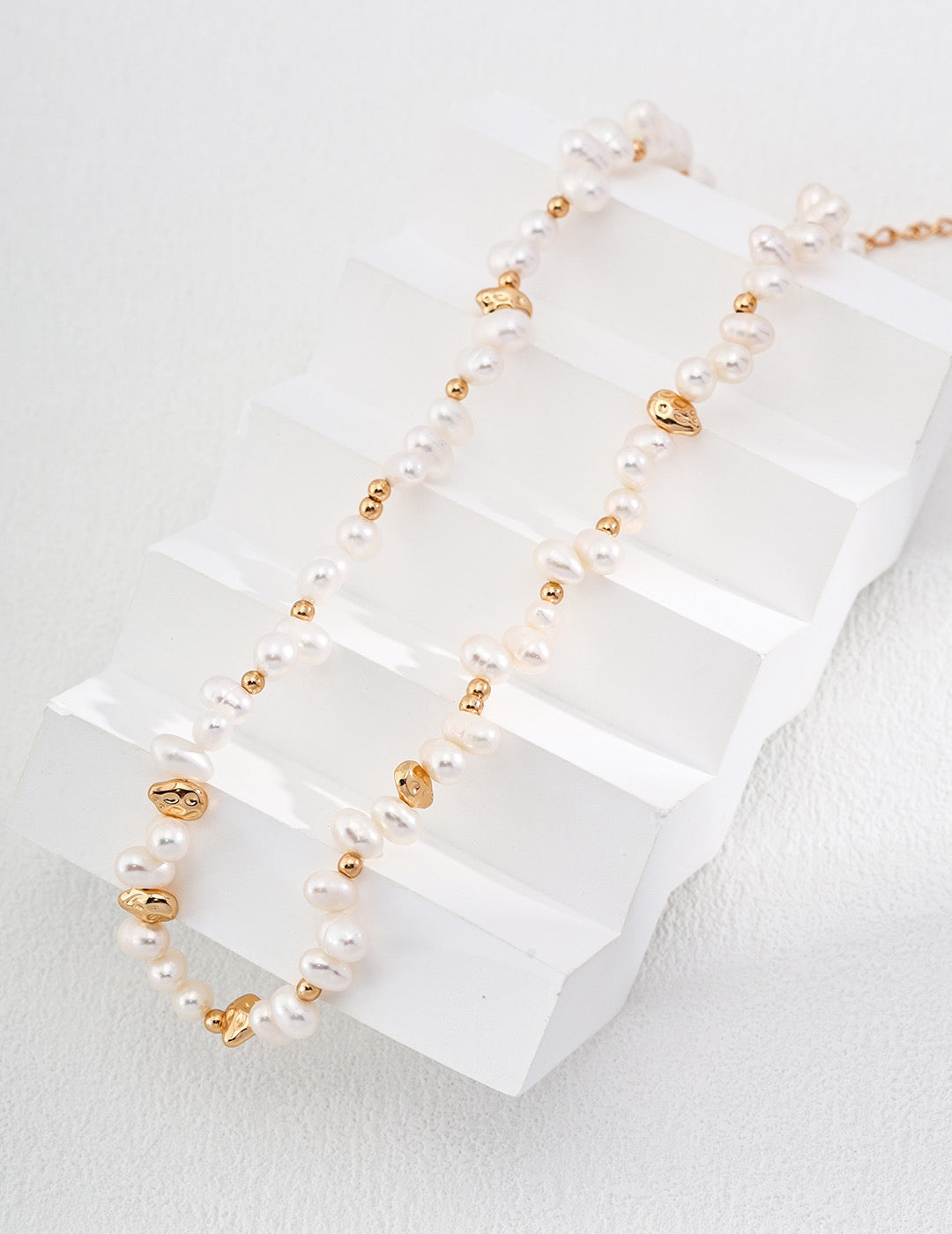 S925 silver natural pearl necklace｜Niche design