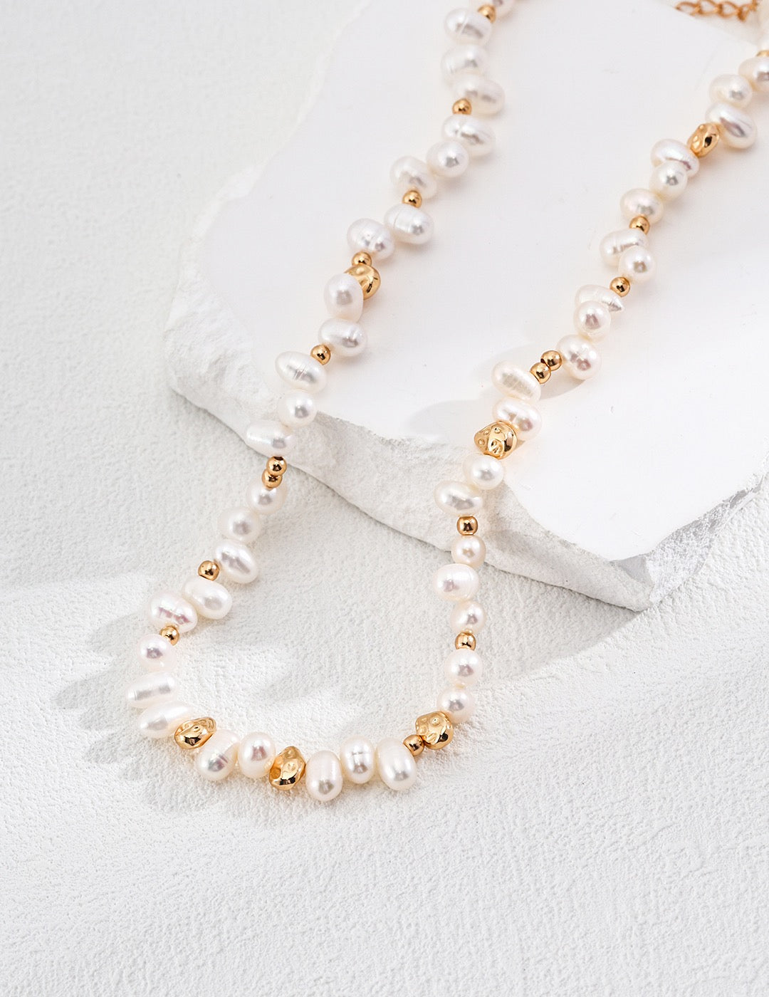 S925 silver natural pearl necklace｜Niche design