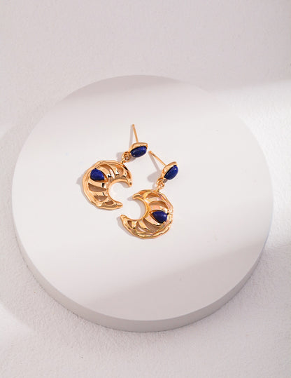 Crescent Moon Hollow ｜lapis lazuli｜Earrings