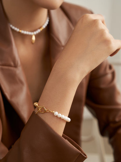 splicing design ｜pearl bracelet｜s925